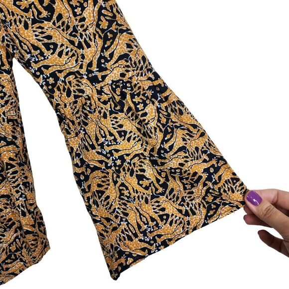 J. CREW x Drake's London Top Womens‎ 0 Giraffe Print Bell Sleeve Keyhole Neck - Picture 6 of 12